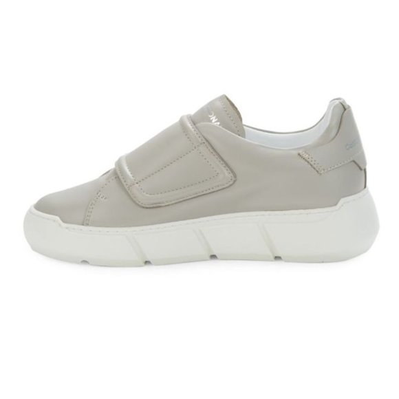 COSTUME NATIONAL Leather Touch-Strap Platform SNEAKERS Size 38 7.5 Gray NEW $425 - Picture 3 of 14
